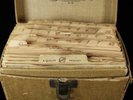 VINTAGE RECORD CASE WITH RECORDS 45 RPM SOME WITH SLEEVES ROCK N ROLL