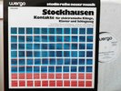 KARHEINZ STOCKHAUSEN - Kontakte für elektronische Klänge  WERGO Lp  mint