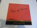 YVES SAINT LAURENT PICTURE DISC PROMO CHARLES AZNAVOUR JOSEPHINE BAKER PARIS JE