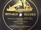 Arthur Pryor Band - 78 rpm Monarch 4158: Paraphrase-Nearer My God to Thee; V con