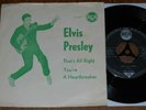 ELVIS PRESLEY That's All Right RARE PS Picture sleeve Danish NCB 45 7'' vinyl