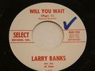 LARRY BANKS Will You Wait  SELECT Records SOUL DJ PROMO