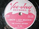 STAPLE SINGERS-I KNOW I GOT RELIGION ON VEE-JAY BLUES 78RPM-VG++