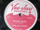 JOHN LEE HOOKER-TROUBLE BLUES ON VEE-JAY BLUES 78RPM-VG++