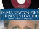 OLIVIA NEWTON-JOHN - I HONESTLY LOVE YOU -  MINT PROMO 45 WPS - RARE MAROON