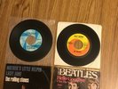 pair of Beatles & Stones 1960’s USA picture sleeves + 7” records very good cond