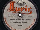 RACIAL PIONEER -- Collins & Harlan : Nigger Loves His Possum - Lyric - 78 VV+