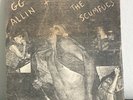 GG ALLIN + The SCUMFUCS - INSANELY RARE PUNK 45 EP w INSERT - NO RESERVE