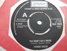 YVONNE BAKER YOU DIDN'T SAY A WORD + BOBBY PARIS VINYL IS IN EXCELLENT+ COND