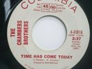 R & B /SOUL 45 RPM,THE CHAMBERS BROTHERS, TIME HAS COME TODAY N. MINT
