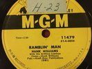 HANK WILLIAMS  Ramblin' Man / Take These Chains From My Heart 1952 78 RARE PROMO