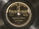 BLUES JAMES WIGGINS BLIND LEROY GARNETT Forty-Four Blues PARAMOUNT 12860