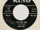 RUDY WEST doowop KING VG+ 45 Just to Be With You b/w You Were Mine