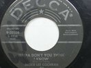 Hear  Rockabilly 45 Jackie Lee Cochran - Mama Dont You Think I Know / Ruby Pearl