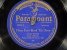 78 RPM -- Jimmy O'Bryant's Original WB Band, Paramount 12329, EE+ Jazz - Blues