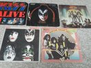 5 Kiss Vinyl LP Records.Love Gun, Dynasty, Alive II, Gene & Hotter Than Hell