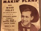 Webb Foley 45 With Picture Sleeve Little Bitty Mama Makin’ Plans Emerald Rare