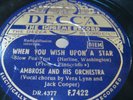 AMBROSE AND HIS ORCH--WITH VERA LYNN---DECCA 7422--ETAT-V-G