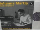 COUP 001 Franck & Ravel Violin Sonatas Johanna Martzy Jean Antonietti VG