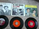 6 The Everly Brothers, 45 RPM Picture Sleeves & Records, Cadence & Warner Bros.
