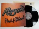 POISON - FLESH & BLOOD LP VINYL EX/EX+ Rare 1990 UK 1st Press Album And