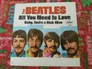 The Beatles 45 sleeve ALL YOU NEED IS LOVE, WC thumb tab picture sleeve 1967 EX