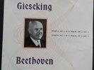 Beethoven - Sonatas No. 2 & 3, WALTER GIESEKING, Columbia 33CX 1537 MONO