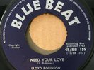 LLOYD ROBINSON   I need your love / You told me BLUE BEAT BB 159 EX-