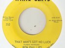 RON PHILLIPS That Mans Got No Luck Never Give WHITE CLIFFS NORTHERN SOUL RARE 45