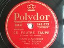 78 RPM ROCHE & AZNAVOUR  Le feutre taupe - Départ Express POLYDOR 560.072