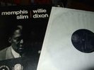 MEMPHIS SLIM/WILLIE DIXON : SAME AUTOGRAPHED MULTIFOLDOUT COVER LP FOLKWAYS