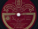 78 rpm LOUIS ARMSTRONG Some of These Days JOE VENUTTI German 1937 shellac 10