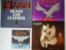 Saxon Vinyl LP Record Bundle Denim and Leather Strong Arm Metal Destiny + 7