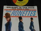 THE RONETTES WALKING IN THE RAIN / HOW DOES  IT FEEL 45 & PIC SLEEVE  PHILLIES