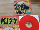 KISS - HOTTER THAN HELL - RARE RE-ISSUE U.K. RED WAX+POSTER+ STKR PIC SLV MINT