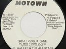 JR. WALKER What Does It Take MOTOWN 45 northern soul promo VG++