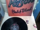 POISON - FLESH & BLOOD LP VINYL EX/VG Rare 1990 UK 1st Press Album A1 B1