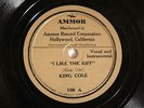 R&B NAT KING COLE I Like The Riff / Sunny Side AMMOR 108 LA CA LABEL c.1940