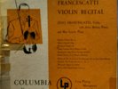 COLUMBIA ML 4327 *BLUE* ZINO FRANCESCATTI VIOLIN RECITAL *ARTUR BALSAM* EX+/EX