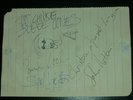 SEX PISTOLS VERY RARE ORIG SET OF GENUINE AUTOGRAPHS + COA CERTIFICATE PUNK SID