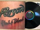 Poison - Flesh and Blood LP Original 1990 Australian Press + Insert Metal 