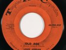 LOUIS JORDAN Old Age / What I Say Tangerine R&B Popcorn 45 HEAR