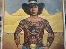 AUTOGRAPHED SIGNED DAVID ALLAN COE TATTOO SIGNED LP RARE VINTAGE SIGNATURE