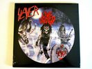 SLAYER LIVE UNDEAD LP SILVER BLOOD SPLATTERED VINYL JEFF HANNEMAM