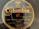 COLUMBIA 15580-D Blue Ridge Mountain Singers 78rpm The Letter That Never Came