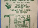 Louis Armstrong - The Beat Generation - 1959  Pic. Sleeve & 45 - Mamie Van Doren