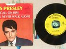 Elvis Presley 45 w PS We Call On Him 1968 Yellow Label Promo VG+/M-
