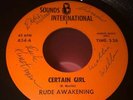 RUDE AWAKENING 45 Certain Girl VIRGINIA VA GARAGE FUZZ SURF Sounds International