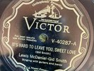 Victor 40287 Gid  Smith& Lewis McDaniel HARD TO LEAVE YOU 78 pm Country 1930 E+