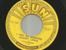 BLUES ROCK- SAMMY LEWIS - I FEEL SO WORRIED - PUSH MARKS - HEAR -1955 SUN - 218